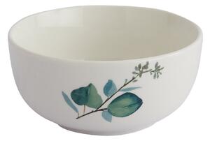 Eucalyptus Porcelain Cereal Bowl Green/White