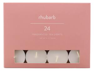 Pack of 24 Rhubarb Tealights White
