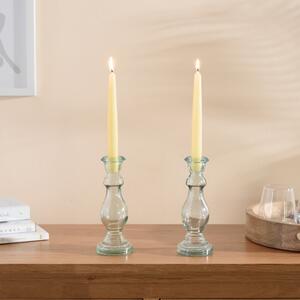 Coloured Taper Candles Light Yellow