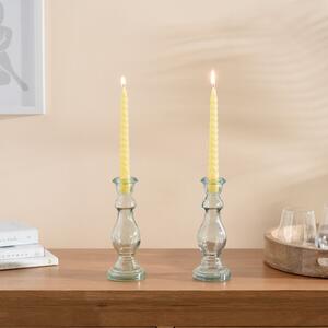 Twisted Taper Candles Yellow