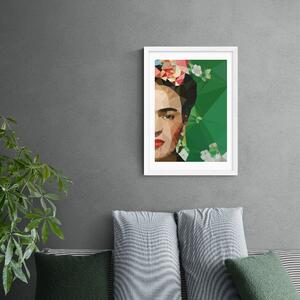 East End Prints Frida Crop Print Green/Pink