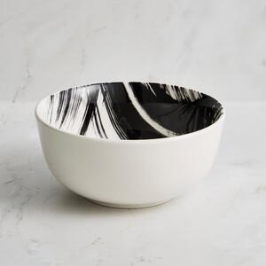 Abstract Brushstroke Cereal Bowl Black and white