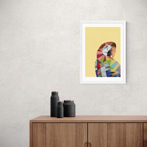 East End Prints Macaw Print Yellow/Red/Pink