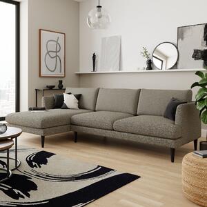 Reuben Tonal Boucle Corner Sofa Tonal Boucle Mushroom