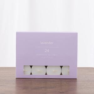 Pack of 24 Lavender Tealights White