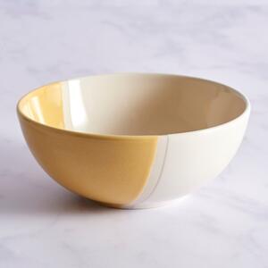 Elements Dipped Bowl Ochre Yellow/White