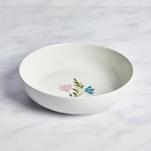 Floral Porcelain Pasta Bowl White/Green