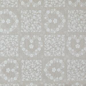 By the Metre Floral Hearts Natural PVC Natural