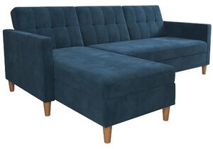 Hartford Chenille Storage Sofa Bed Blue