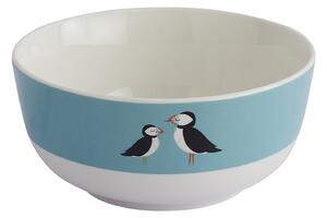 Puffin Porcelain Cereal Bowl Blue/White/Black