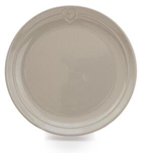 Hearts Grey Stoneware Side Plate Grey