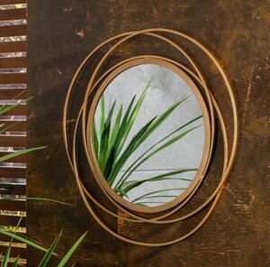 Indoor Outdoor Effect Luxe Mirror 70cm Gold Effect