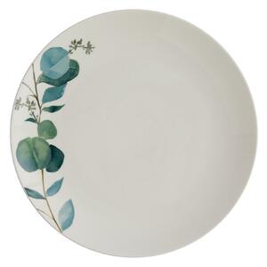 Eucalyptus Porcelain Dinner Plate Green/White