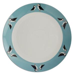 Puffin Porcelain Dinner Plate Blue/White