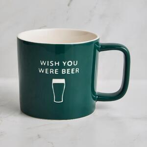 Green Wish You Were Beer Mug Green