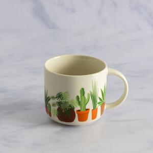Plant Mug White/Red/Green