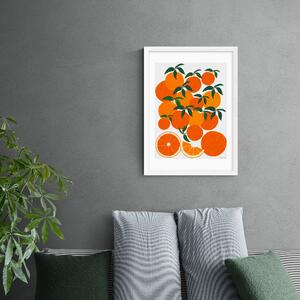 Orange Harvest Print Orange/Green