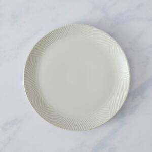 Curves Stoneware Side Plate White