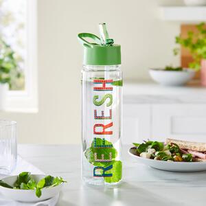 Refresh Slogan 620ml Water Bottle Green