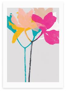 East End Prints Lily 40 Print Pink/Yellow/Blue