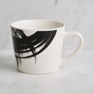 Abstract Brushstroke Mug Black and white