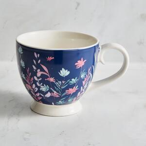 Whimsical Floral Footed Tea Cup MultiColoured