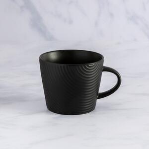 Black Embossed Curve Mug Black