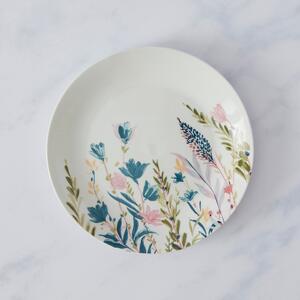 Floral Porcelain Side Plate MultiColoured