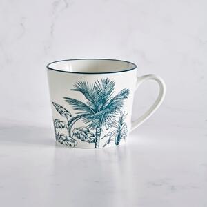 Luxe Palm Mug Blue