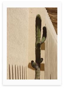 East End Prints Lonely Cactus Print Yellow
