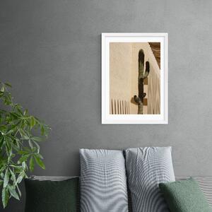 East End Prints Lonely Cactus Print Green/Brown
