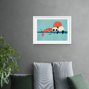 East End Prints Panda Print Blue