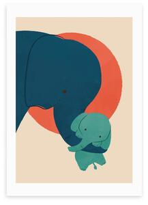 Baby Elephant Print MultiColoured