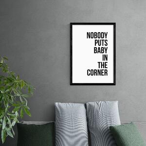 East End Prints Baby in the Corner Print Black and white