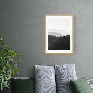Mountains in the Shades of Grey Print Black/Grey