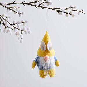 Easter Hanging Gnome Decoration, Blue MultiColoured