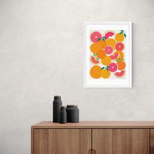 East End Prints Grapefruit Harvest Print Orange