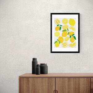 East End Prints Lemon Harvest Print White/Yellow/Green