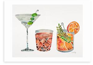 Classic Cocktails Print MultiColoured