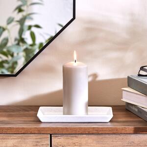 Candle Plate, 20cm White