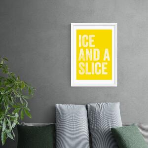 East End Prints Ice and Slice Print Yellow
