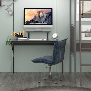 Costway K- Frame Computer Desk with Adjustable Monitor Shelf