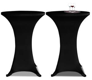 Standing Table Cover Ø60 cm Black Stretch 4 pcs