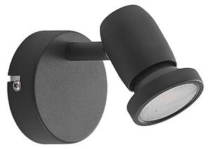 ELC Simano LED spotlight, black, 1-bulb