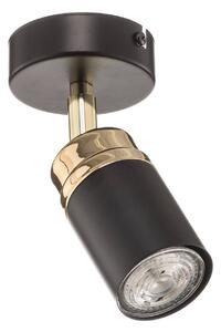 Reno downlight, 1-bulb, black/gold