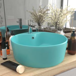 Luxury Wash Basin with Overflow Matt Light Green 36x13 cm Ceramic