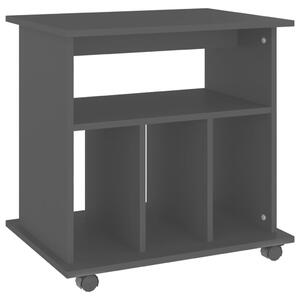 Rolling Cabinet Black 60x45x60 cm Engineered Wood