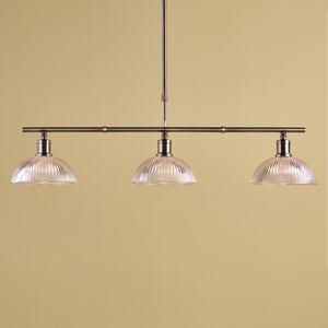 Dar DAR0375 Dara 3 Light Ceiling Bar Light In Antique Brass