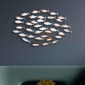 Parklane Metal Aurelian Aquatic Wall Art in Brown and White