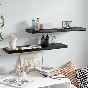 Floating Wall Shelves 2 pcs High Gloss Black 90x23.5x3.8 cm MDF